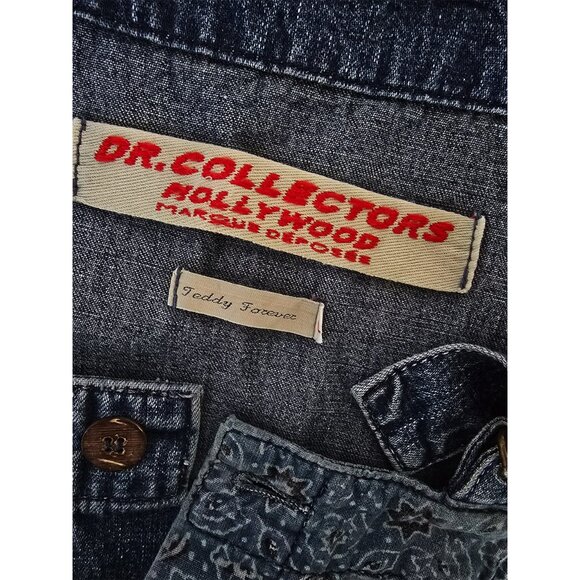 Free People x Doctor Collectors Denim Patchwork Dungarees Overalls Large 30 L - Picture 4 of 8